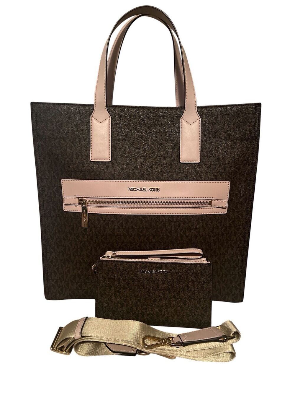 MK33. Michael Kors Kenly Large North South Tote Bag w/wallet